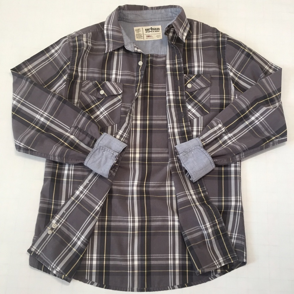 Urban Pipeline plaid print causal shirt